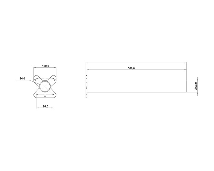 Fundamentfäste ø 60 / 700 L=530mm