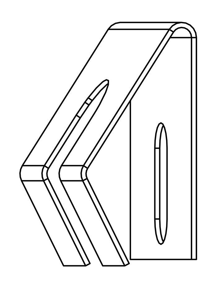 Clips för dold bärprofil (4st)
